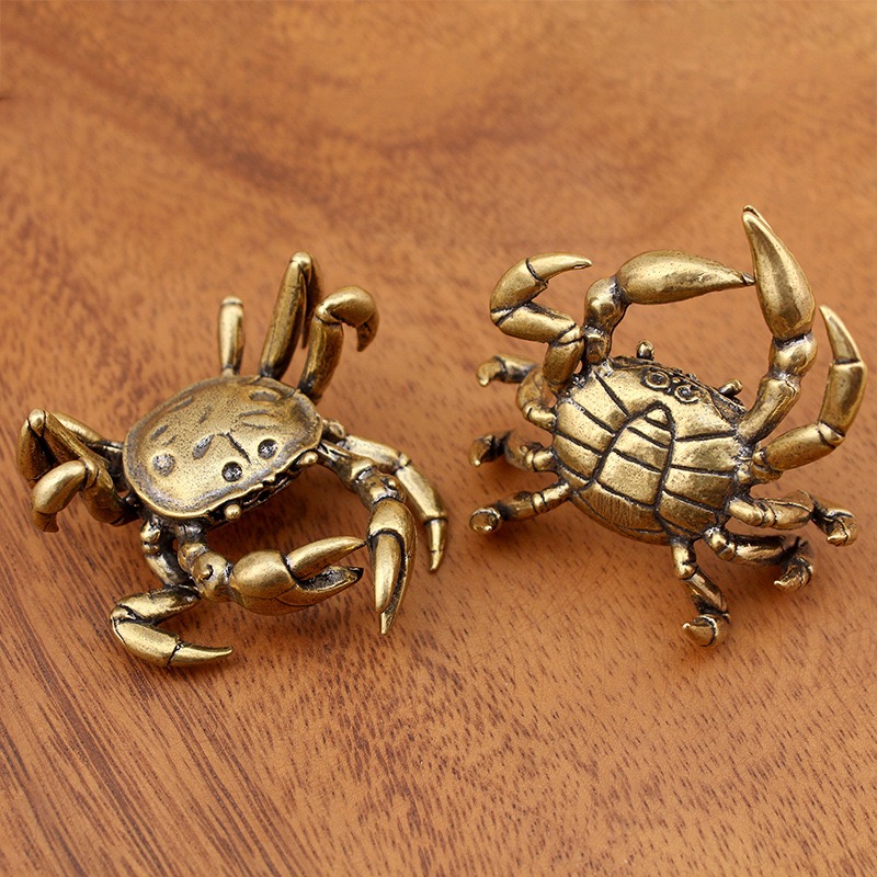 solid brass crab fen...
